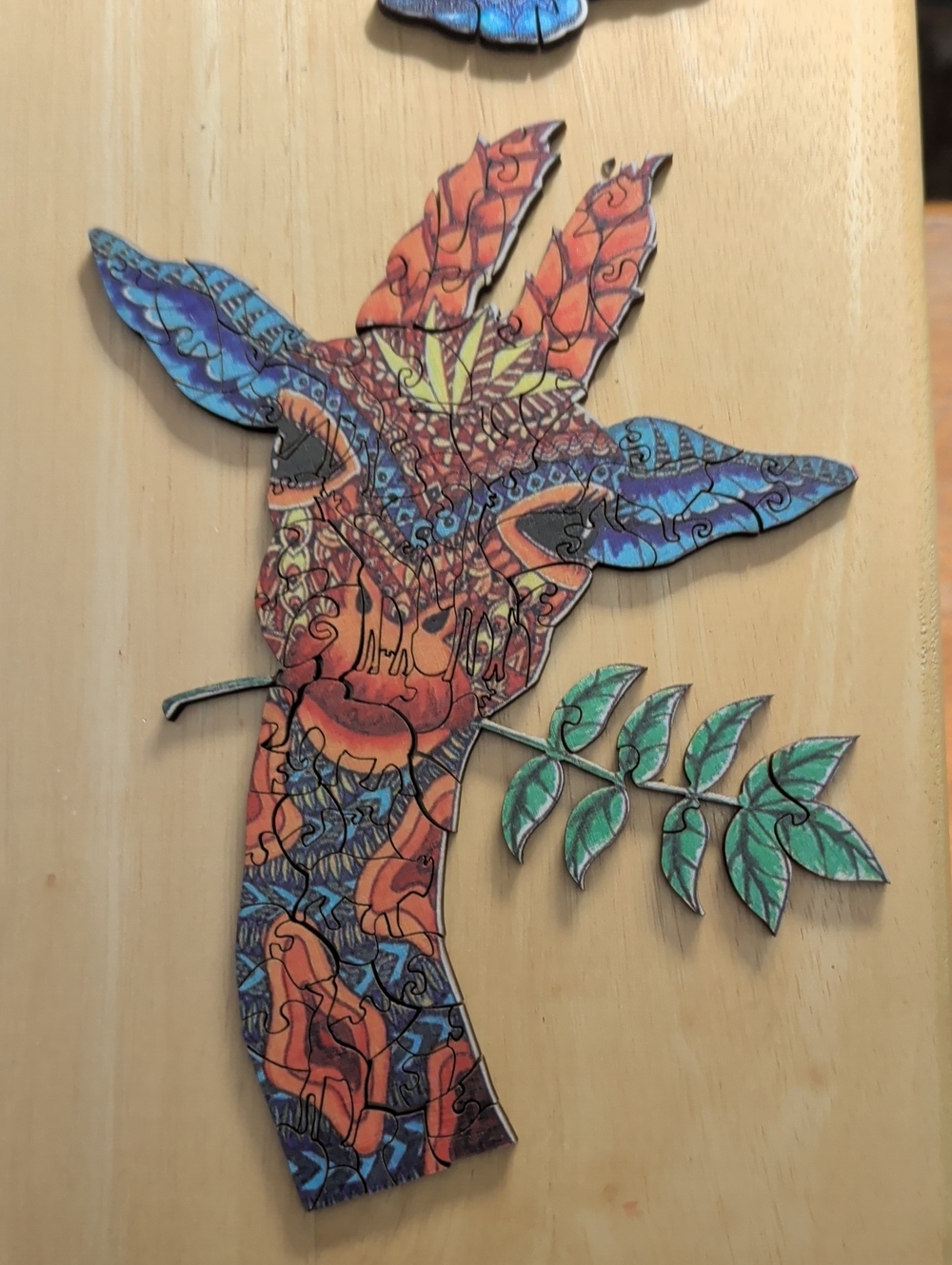 EUC Wooden Giraffe Puzzle